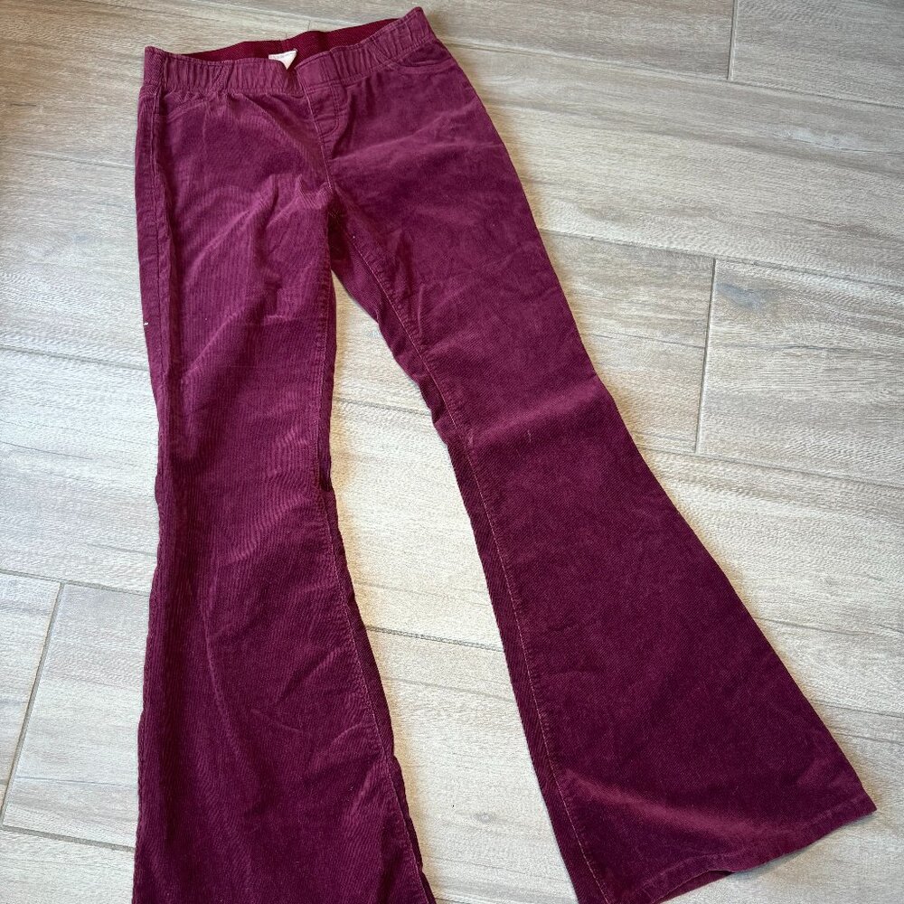 By Together Burgundy Corduroy Wide Leg Pants - Women's Size Small